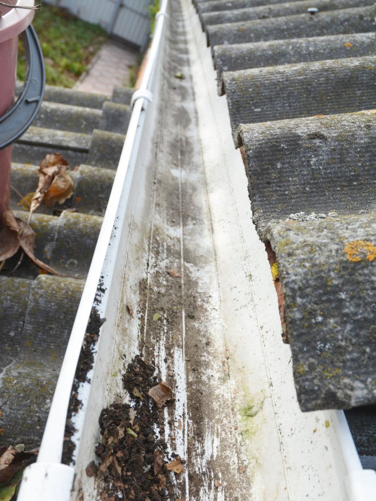 Cleaning out gutters
