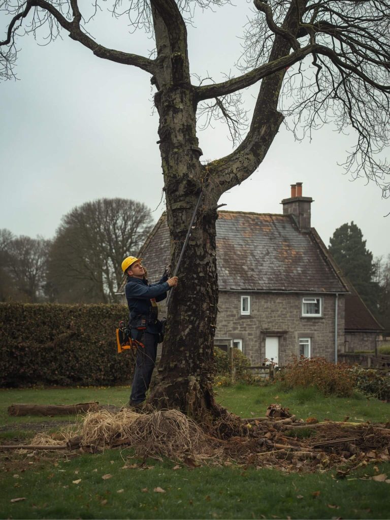 Cutting a tree down