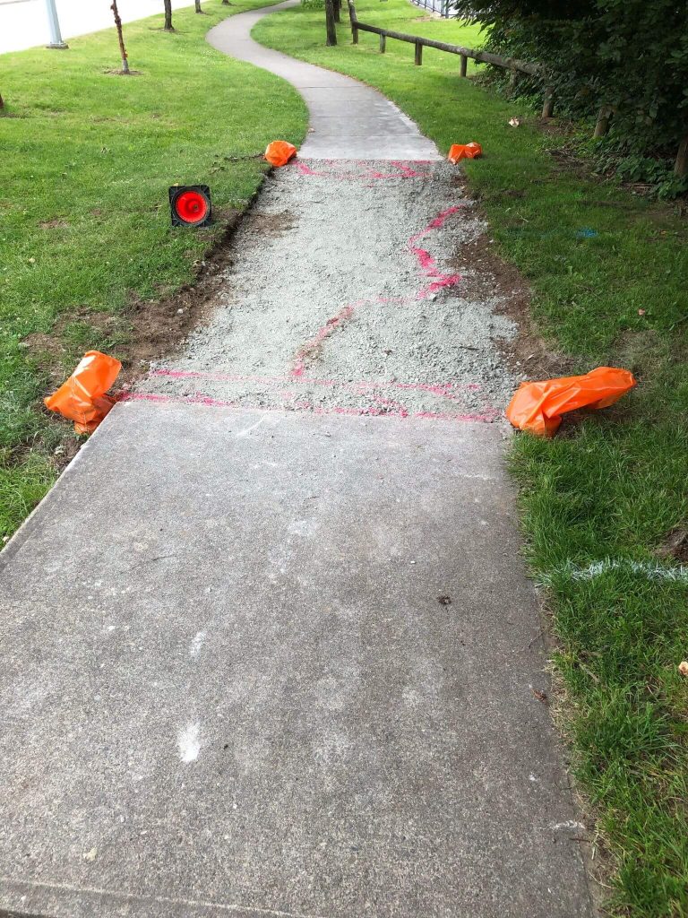 Repairing concrete path
