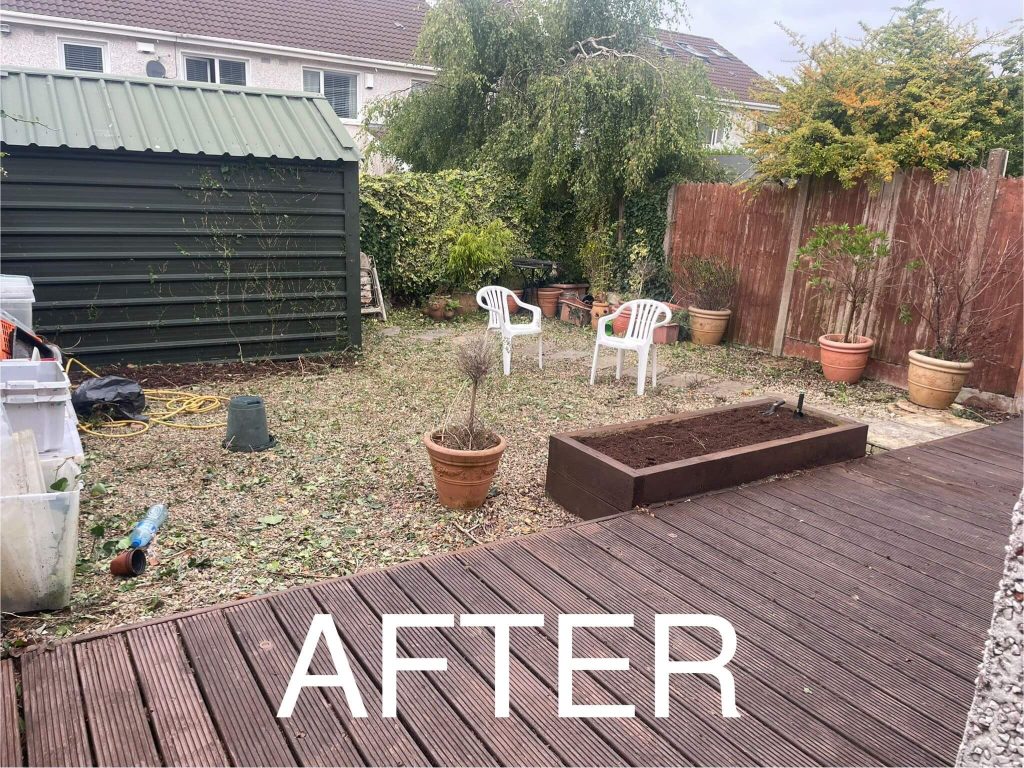 after garden work