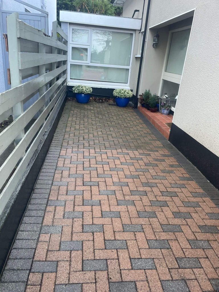brick paver path cleaning